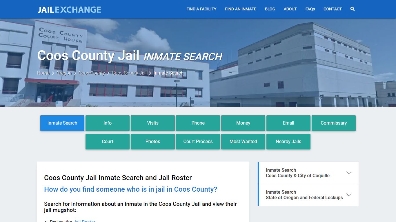 Inmate Search: Roster & Mugshots - Coos County Jail, OR